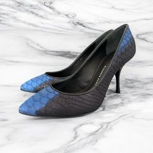 Giuseppe Zanotti Blue and Black Heels